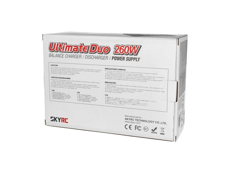SKYRC Dual-Ladegerät D260 AC/DC 2x 130W Modellbau Ladegerät mit 2 Ausgängen