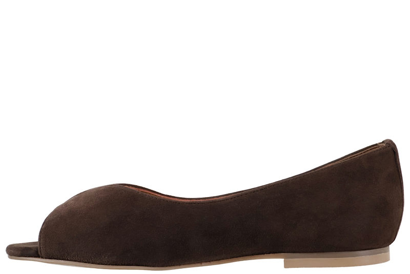 COPENHAGEN SHOES LIKE A MELODY PLAIN DARK BROWN BALLERINA