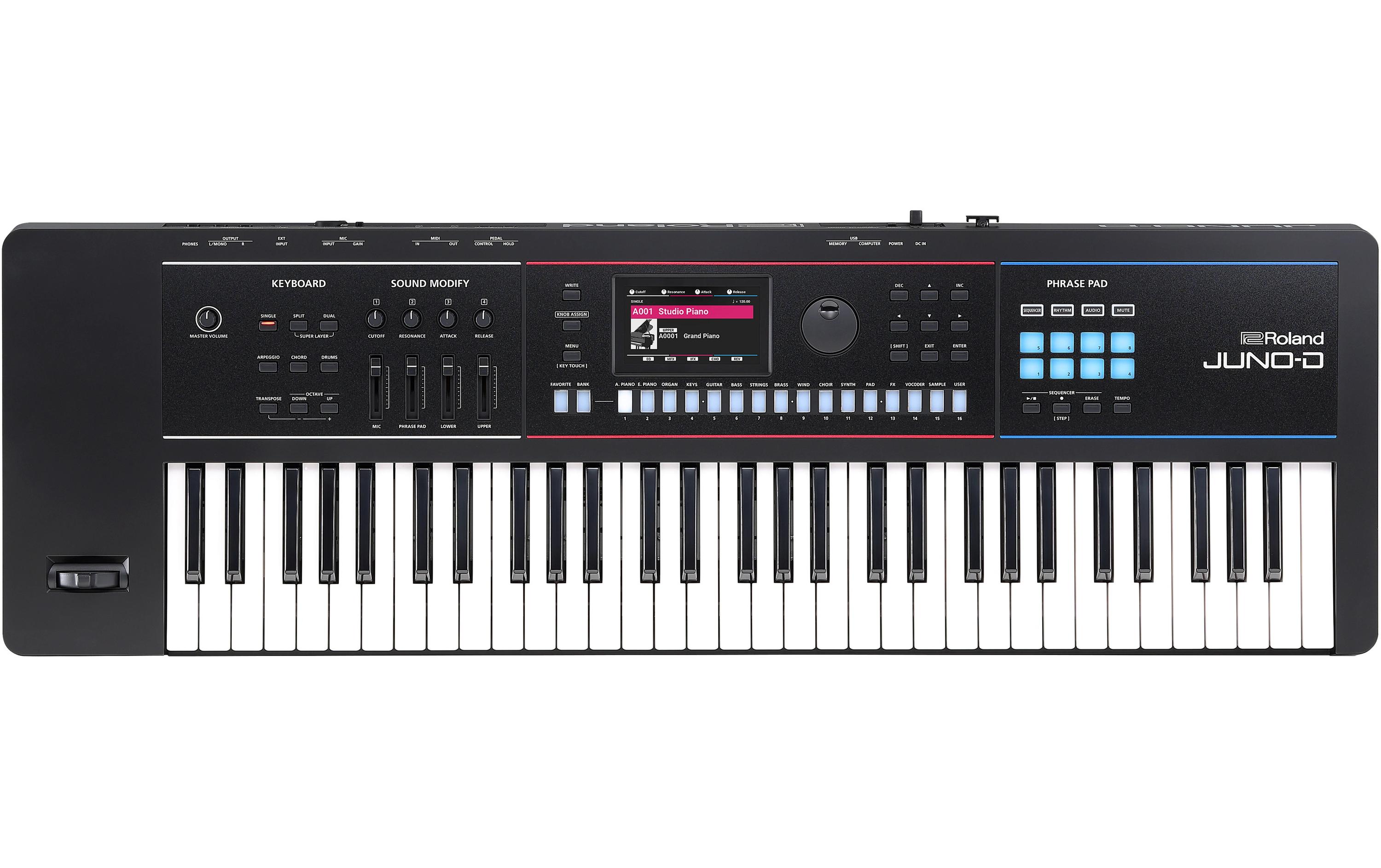 Synthesizer JUNO-D6<br>Kompakter 61-Tasten-Synthesizer