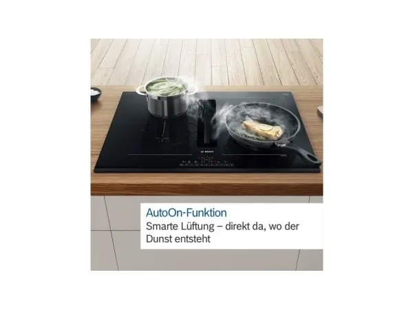 Bosch Serie 6 PVQ895F25E, Sort, Indbygget, 80 cm, Zone induktionskogeplade, Keramisk, 4 zone(s)