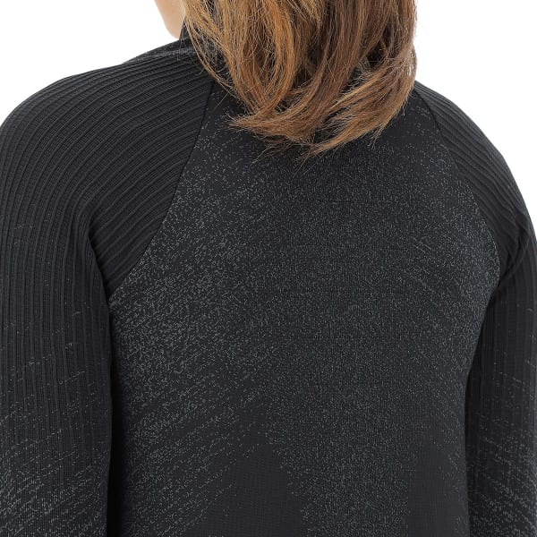 T-shirt running UYN LADY RUNNING EXCELERATION SHIRT LONG SL.ZIP UP BLACK/CLOUD