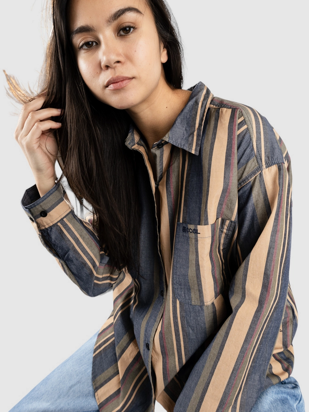 Coal Tayla Shirt multi color stripe