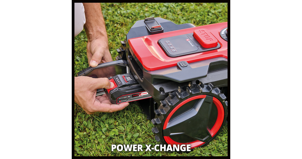 EINHELLFREELEXO 500  robotmaaier  (Rood/zwart, 2.5 Ah Power X-Change Plus Accu + laadstation inbegrepen)