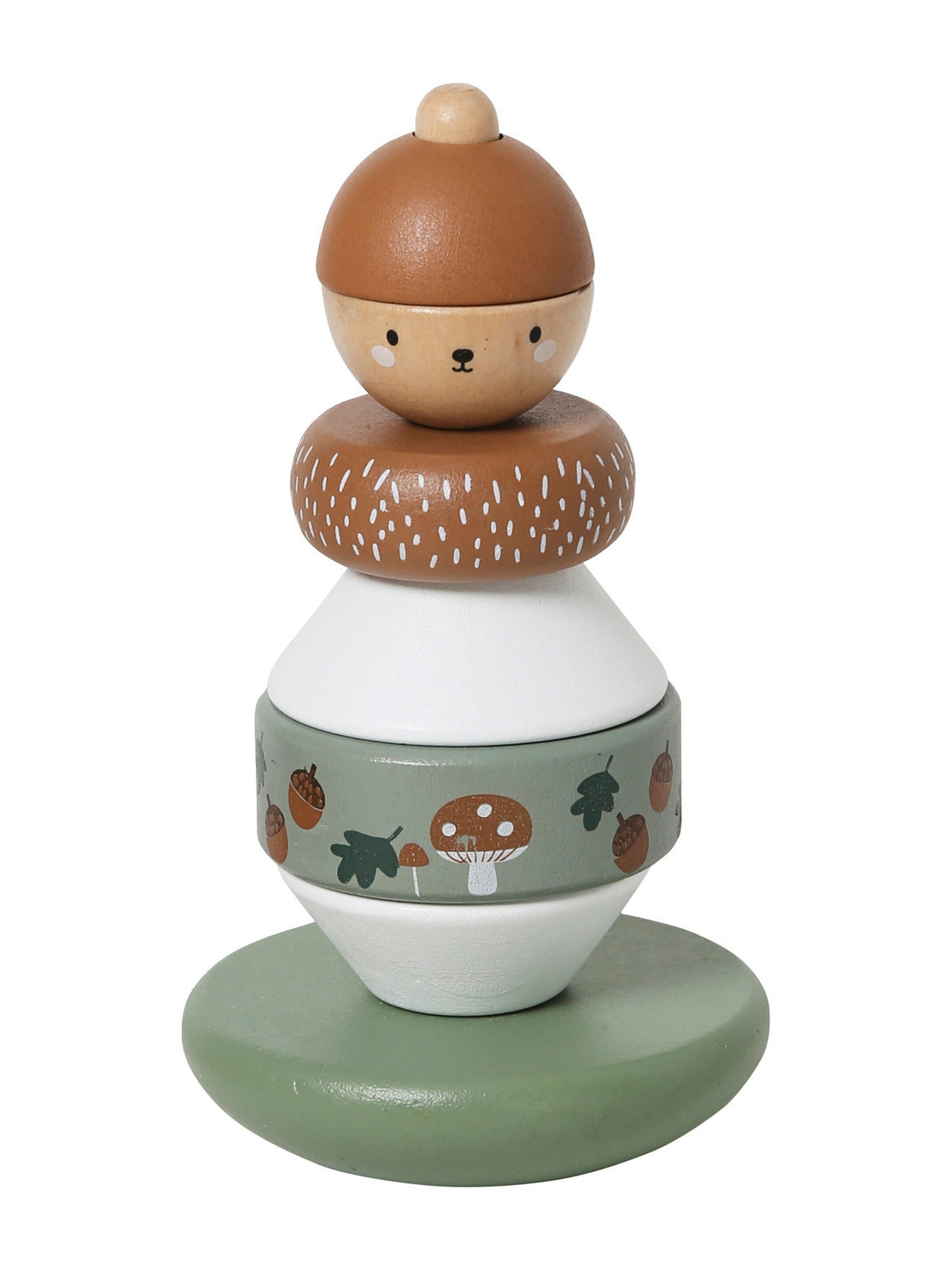 Vertbaudet Baby Lernspielzeug-Set GRÜNER WALD Holz FSC® mehrfarbig/waschbär