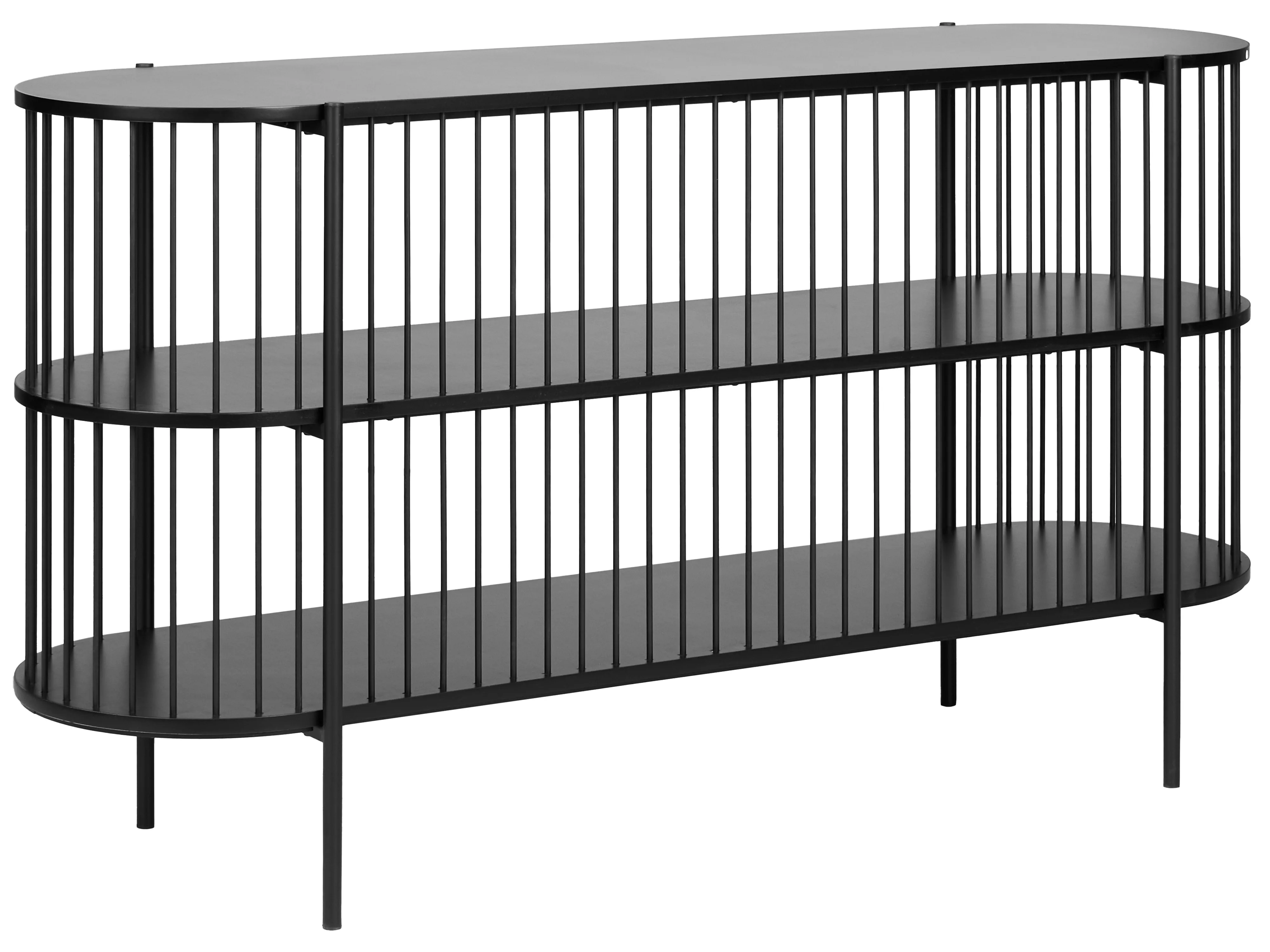 Opbergkast met 2 planken BIRSON 80 cm Zwart