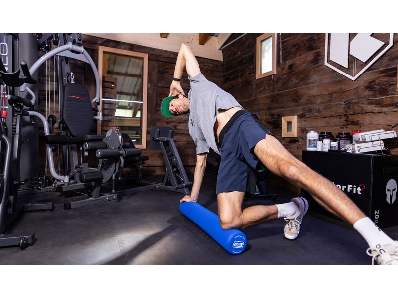 SISSEL Pilates Roller Pro 15 x 90 cm Blau Pilates Trainingsgerät