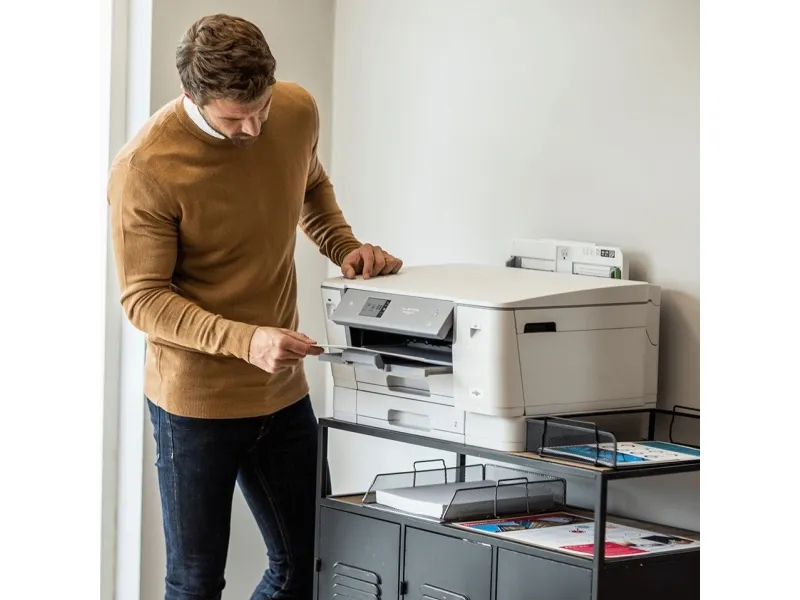 Brother HL-J6010DW - Printer - farve - Duplex - blækprinter - A3/Ledger - 1200 x 4800 dpi - op til 30 spm (mono) / op til 30 spm (farve) - kapacitet: 600 ark - USB 2.0, LAN, Wi-Fi(n), USB 2.0 vært, NFC