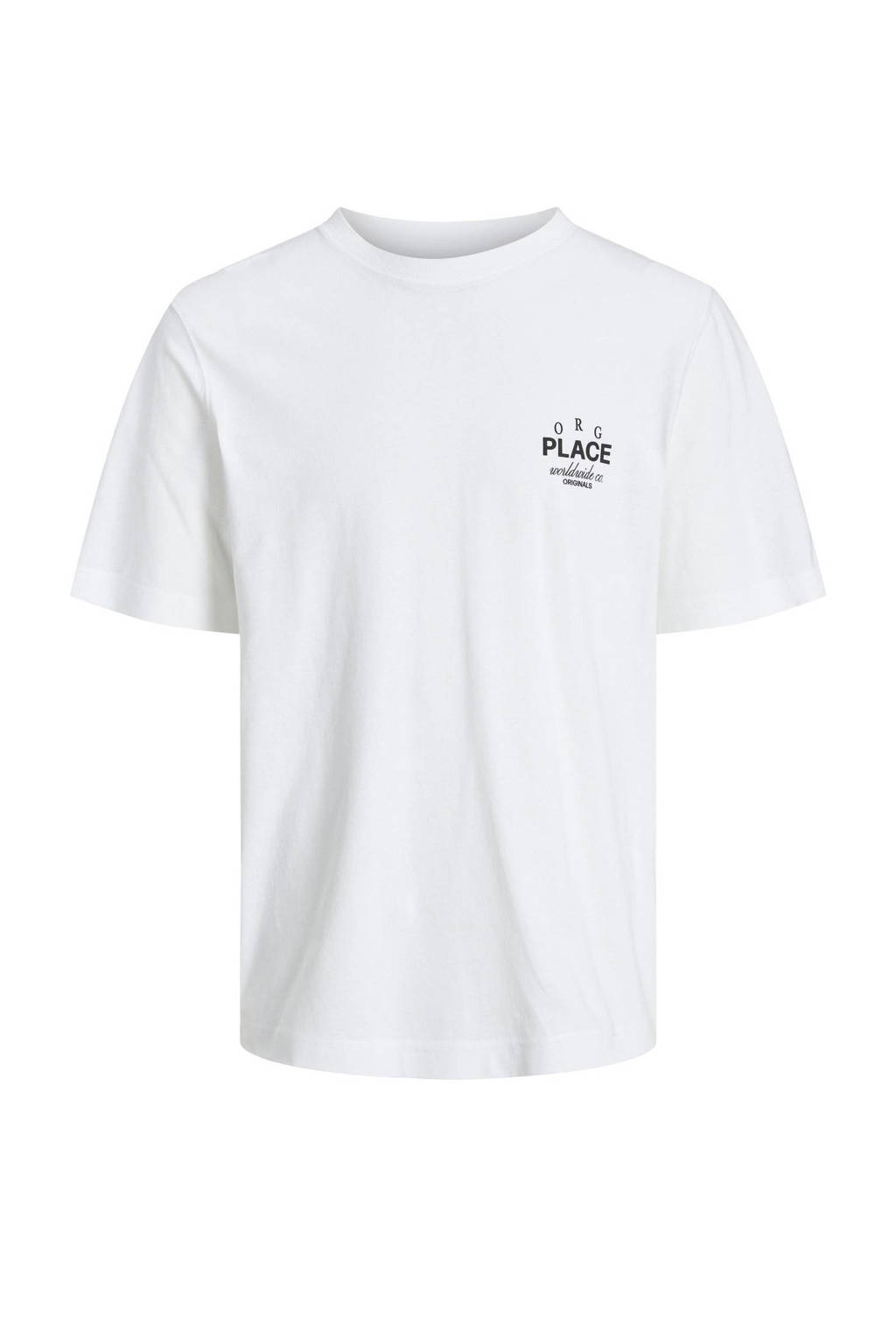 JACK & JONES T-shirt JORCASABLANCA met backprint wit