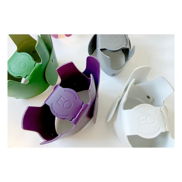 EO Lampe de chevet Eléphant en cuir | Blanc