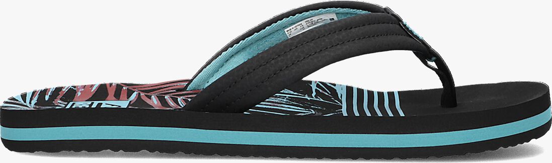 REEF zwarte reef teenslippers ahi