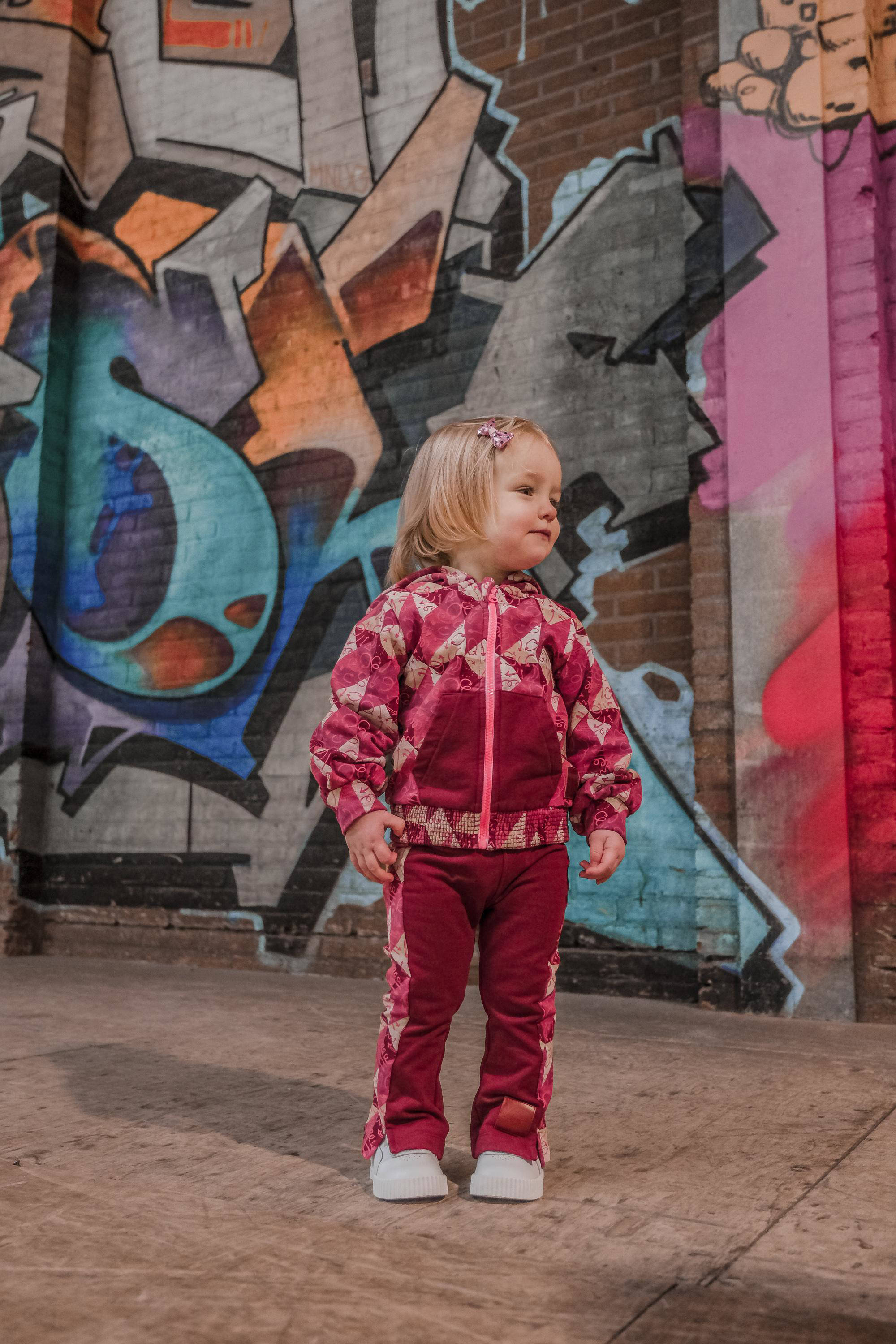 4PRESIDENT flared broek Maite donkerrood