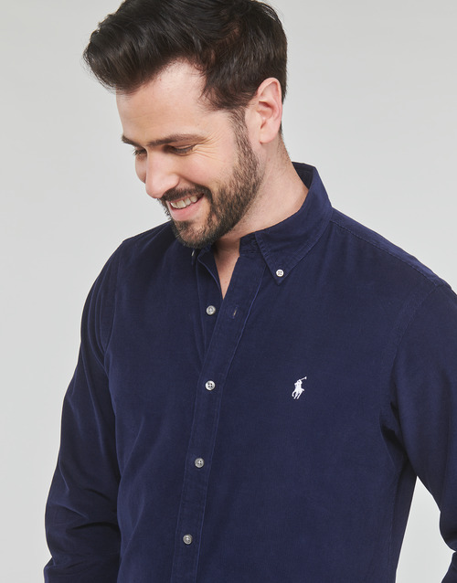 Polo Ralph Lauren - CHEMISE COUPE DROITE EN VELOURS COTELE Marino