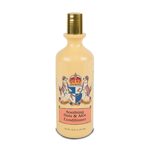 Condicionador Crown Royale de Aveia e Aloe Vera para cães e gatos, suaviza e restaura a pele seca e danificada, frasco de 473 ml
