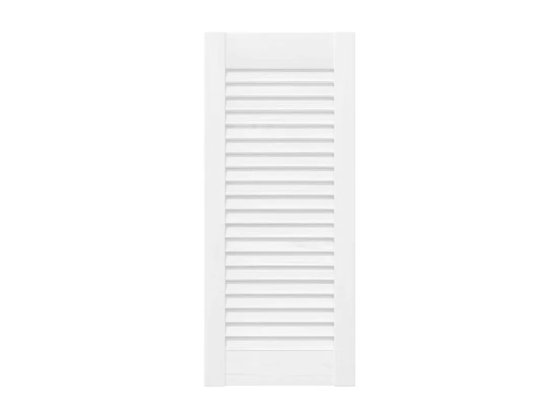 Porte d'armoire à persiennes blanc 61,5x29,5 cm