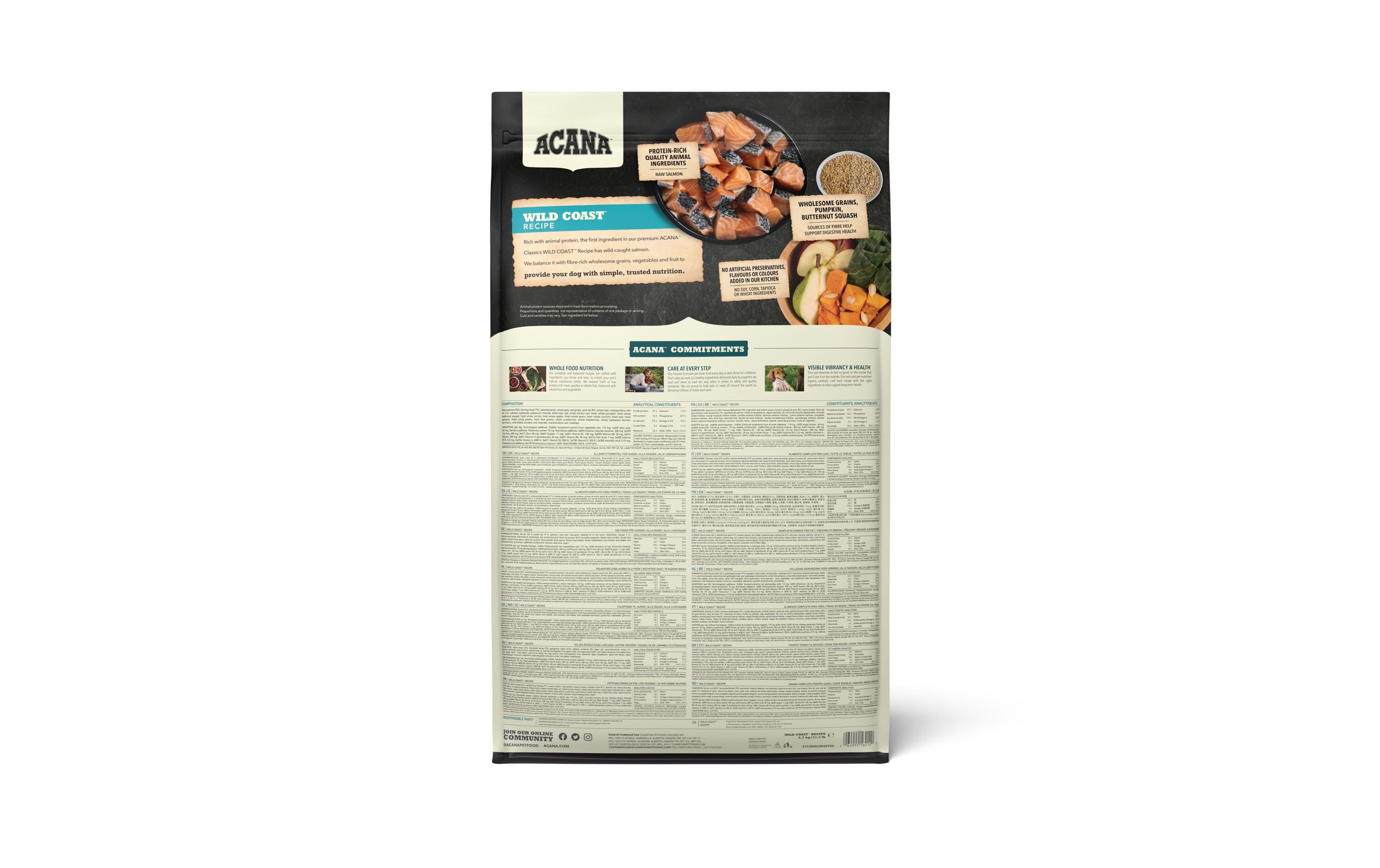 Trockenfutter Classics Wild Coast Recipe, 9.7 kgAlleinfuttermittel für ausgewachsene Hunde