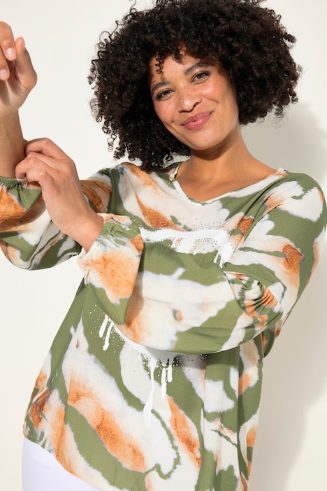 Tunika, A-Linie, Batik-Muster, Peace-Zeichen