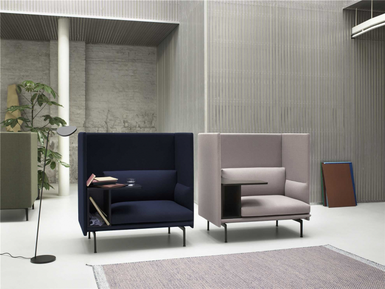 Muuto Outline Highback I-Seater bank links Fjord 961