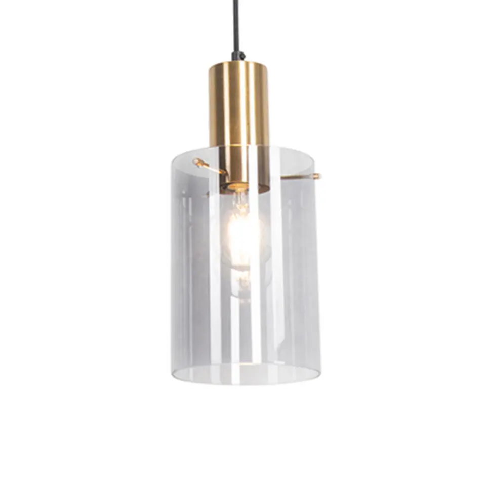 Qazqa hanglampen vidra goudkleurig e27