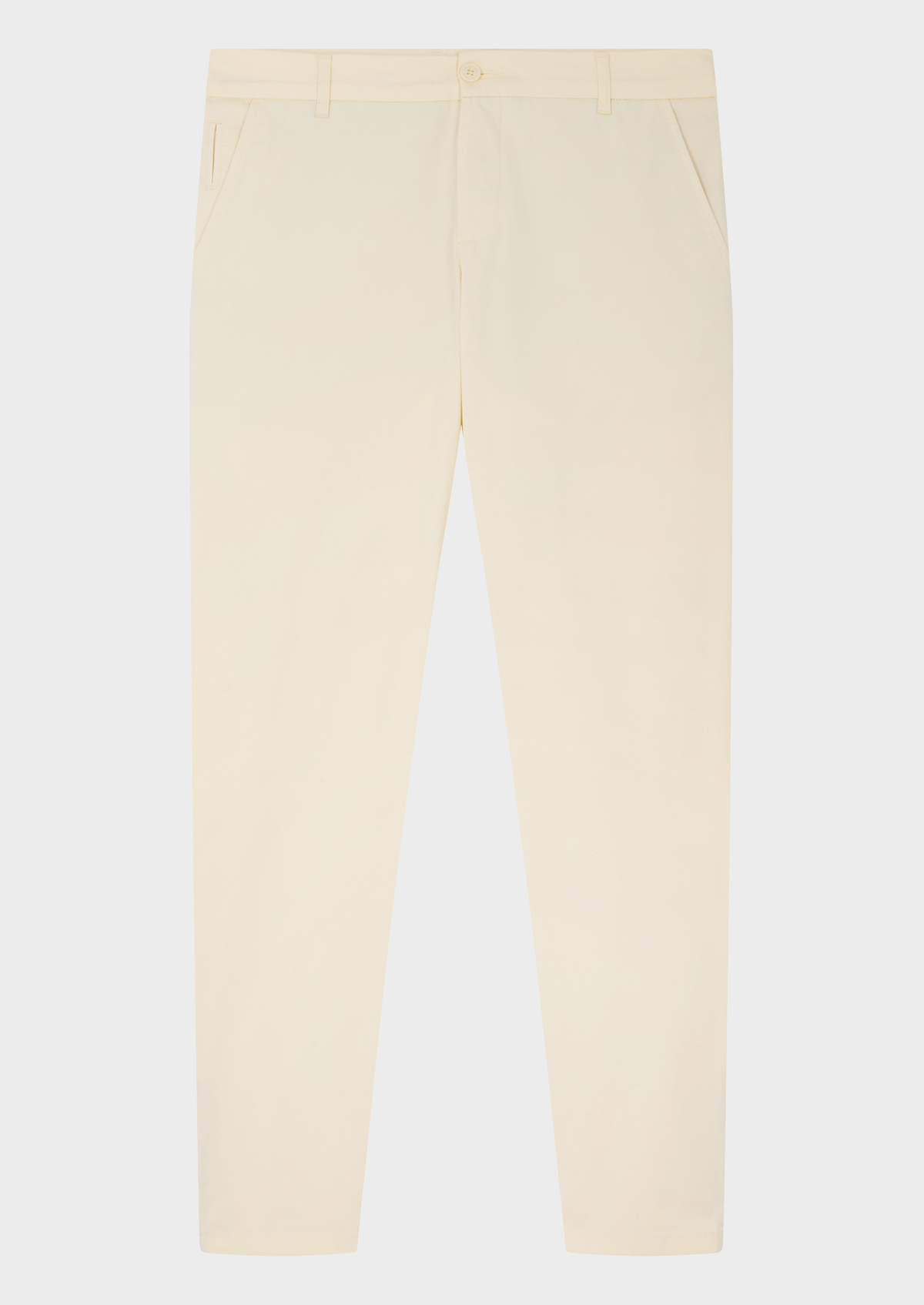 Chino slack skinny 7/8 en coton stretch uni jaune