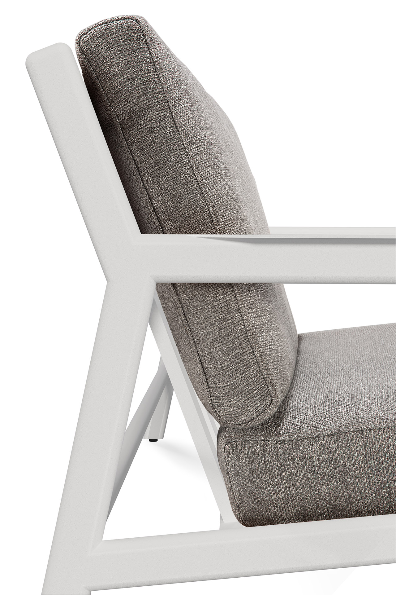 Jack sofa 178cm - wit aluminium - compleet - mocha kussens
