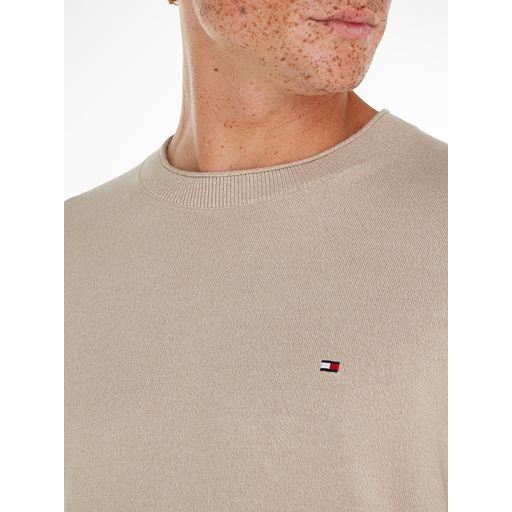 Tommy Hilfiger Mouline Striktrøje, Beige Mouline, XL