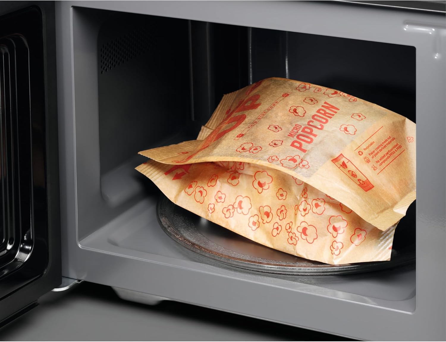AEG Mikrowelle mit Grill MFB2111DB – freistehend, 21L, 800W Mikrowellenleistung, 1000W Quarzgrill, 5 Leistungsstufen, Edelstahl-Innenraum, Schwarz, Drehteller Ø 27cm