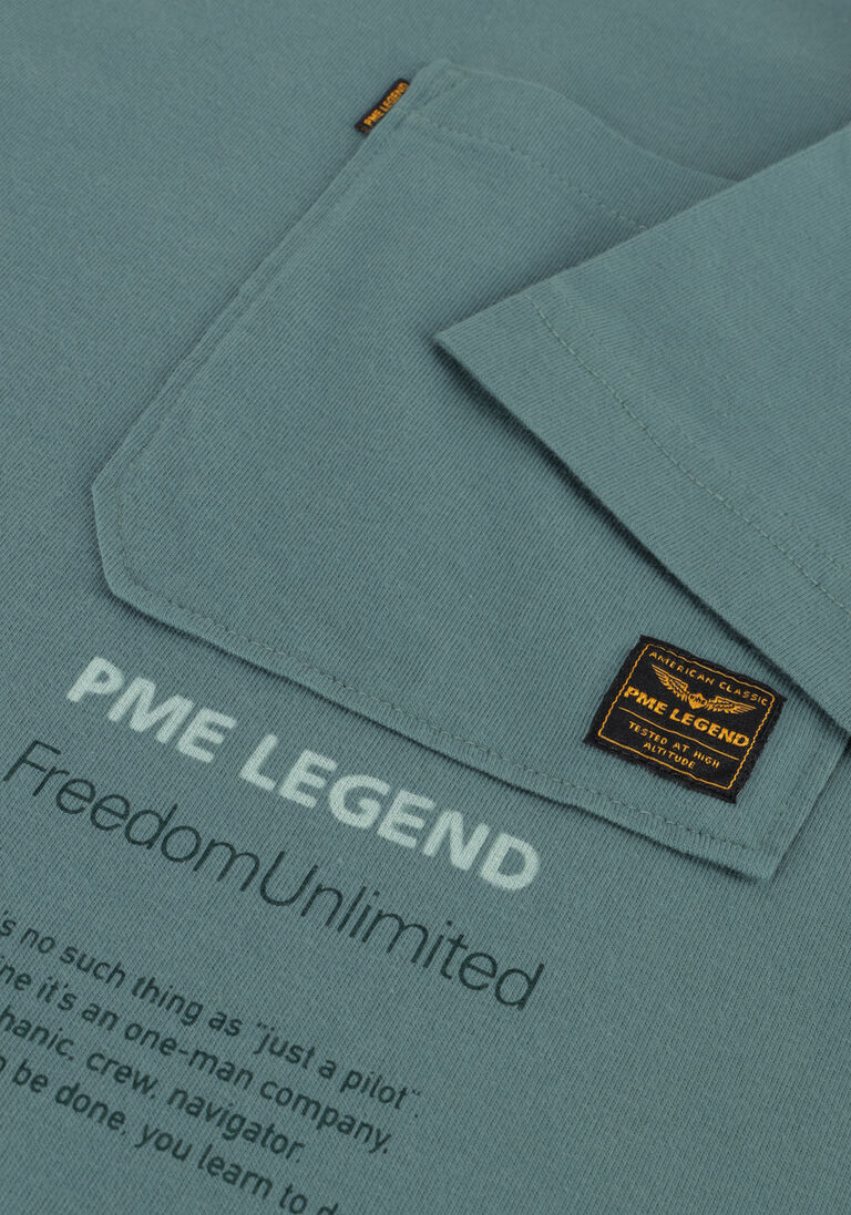 PME LEGEND groene pme legend t-shirt short sleeve r-neck play single jersey