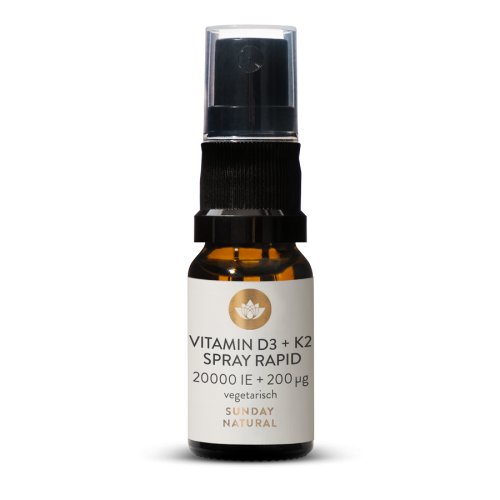 Sunday Natural Products  Vitamin D3 + K2 MK7 Rapid Spray 20.000IE + 200µghochdosiert