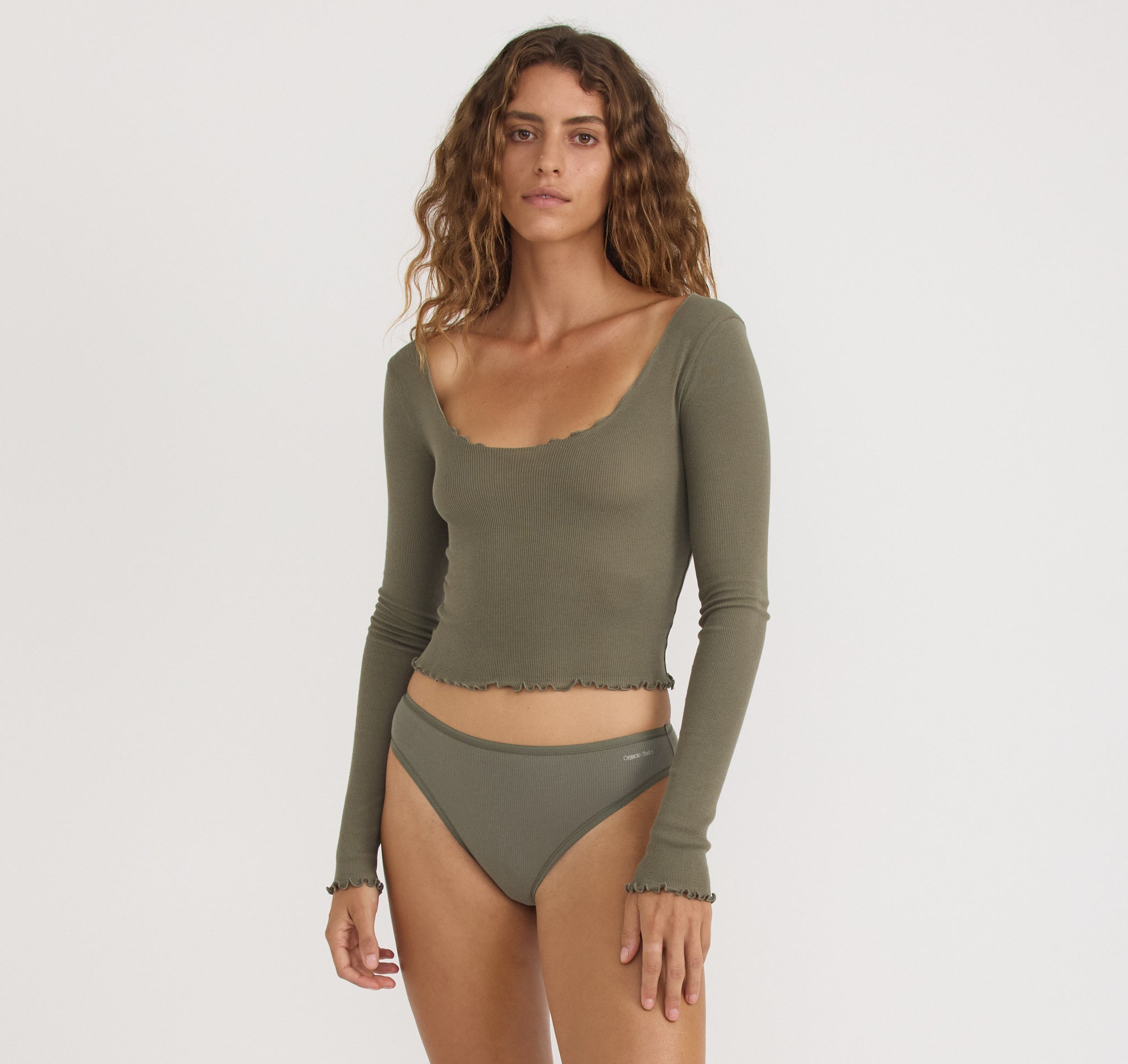 ORGANIC COTTON<br>Core Rib High-Leg Briefs