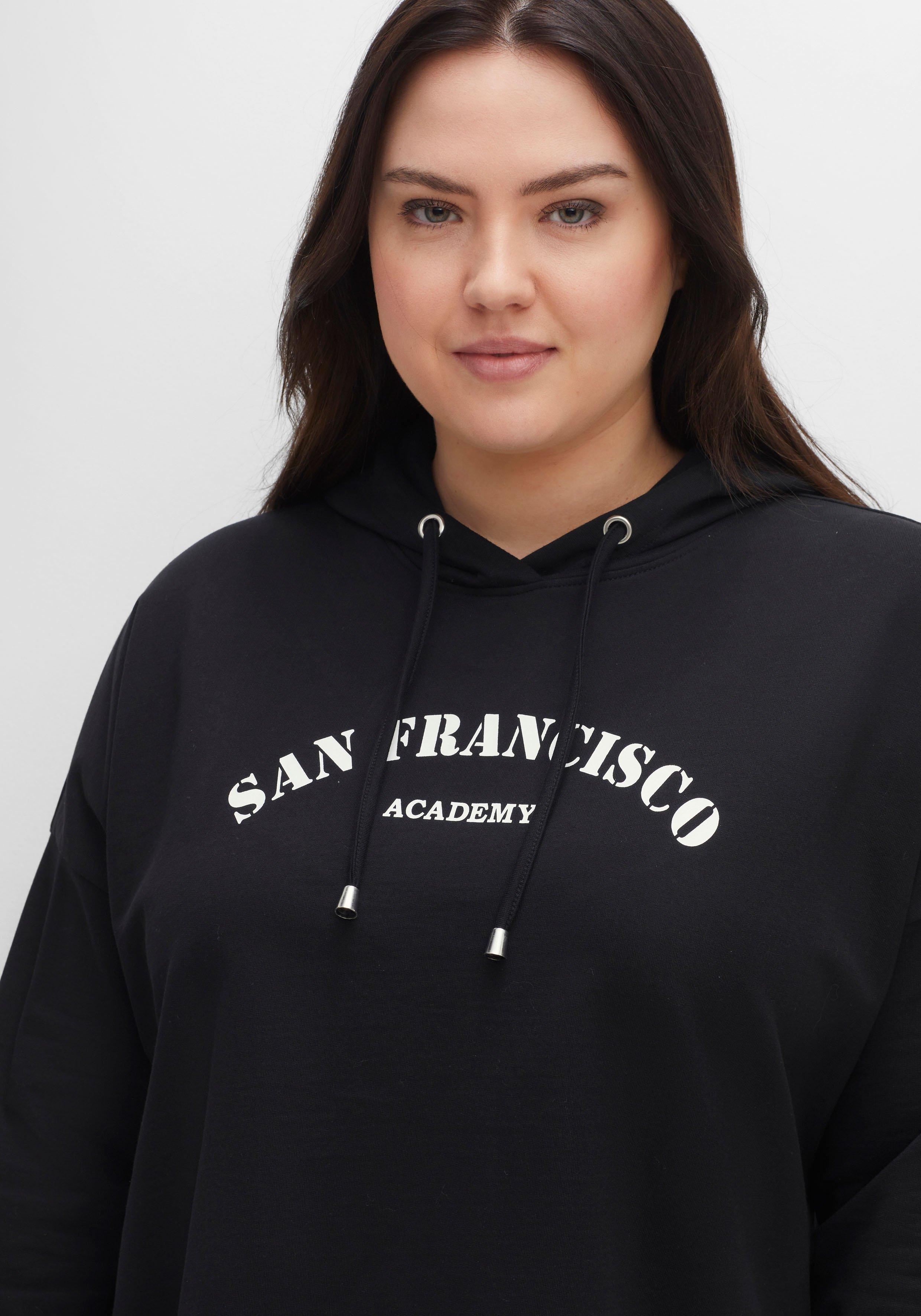 Kapuzensweatshirt mit Frontdruck, in A-Linie