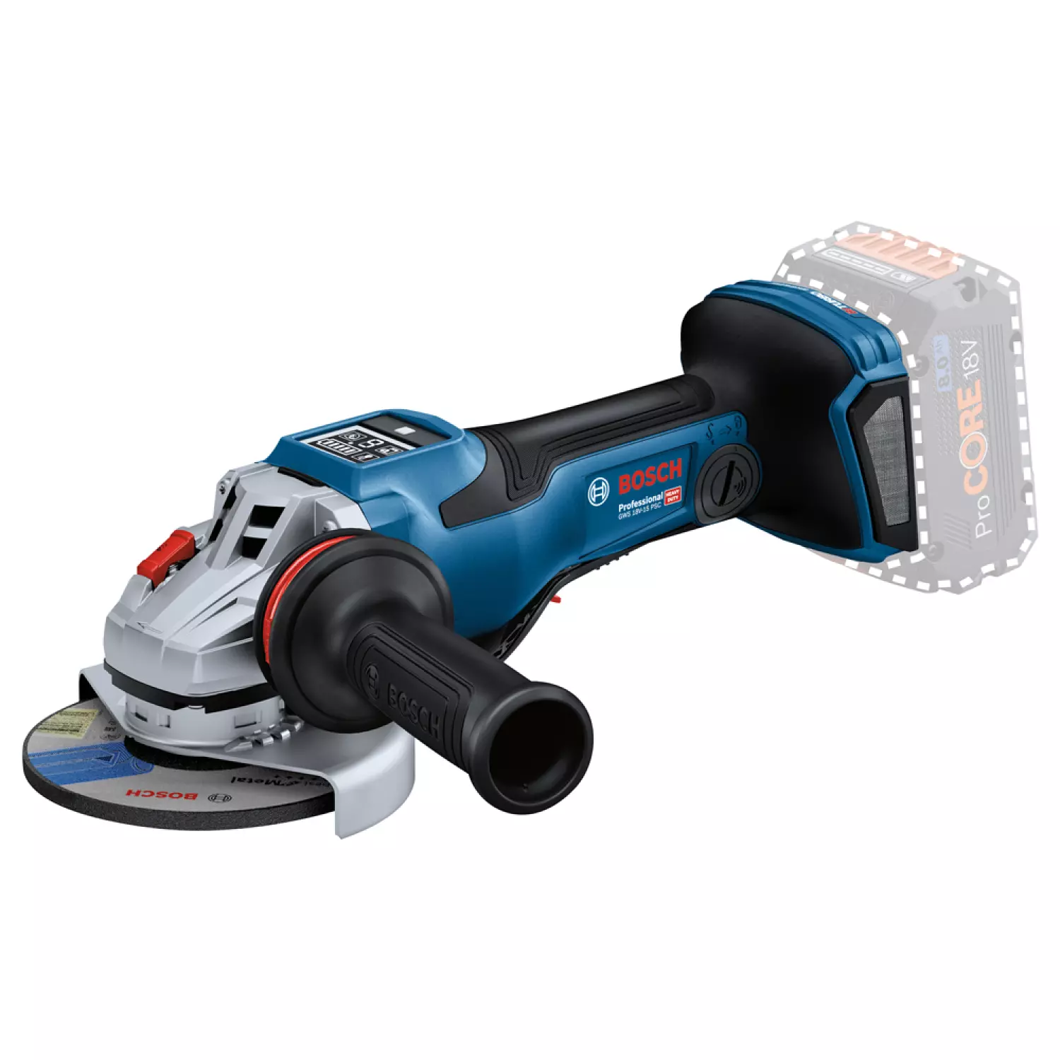 Bosch GWS 18V-15 PSC 18V Li-ion Accu haakse slijper body   CoMo - 125 mm