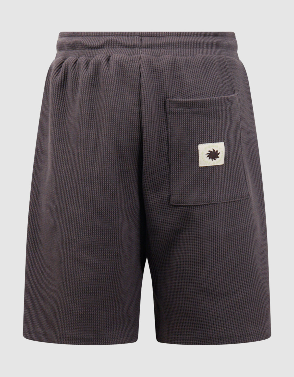 Waffle Structuur Short Donkergrijs