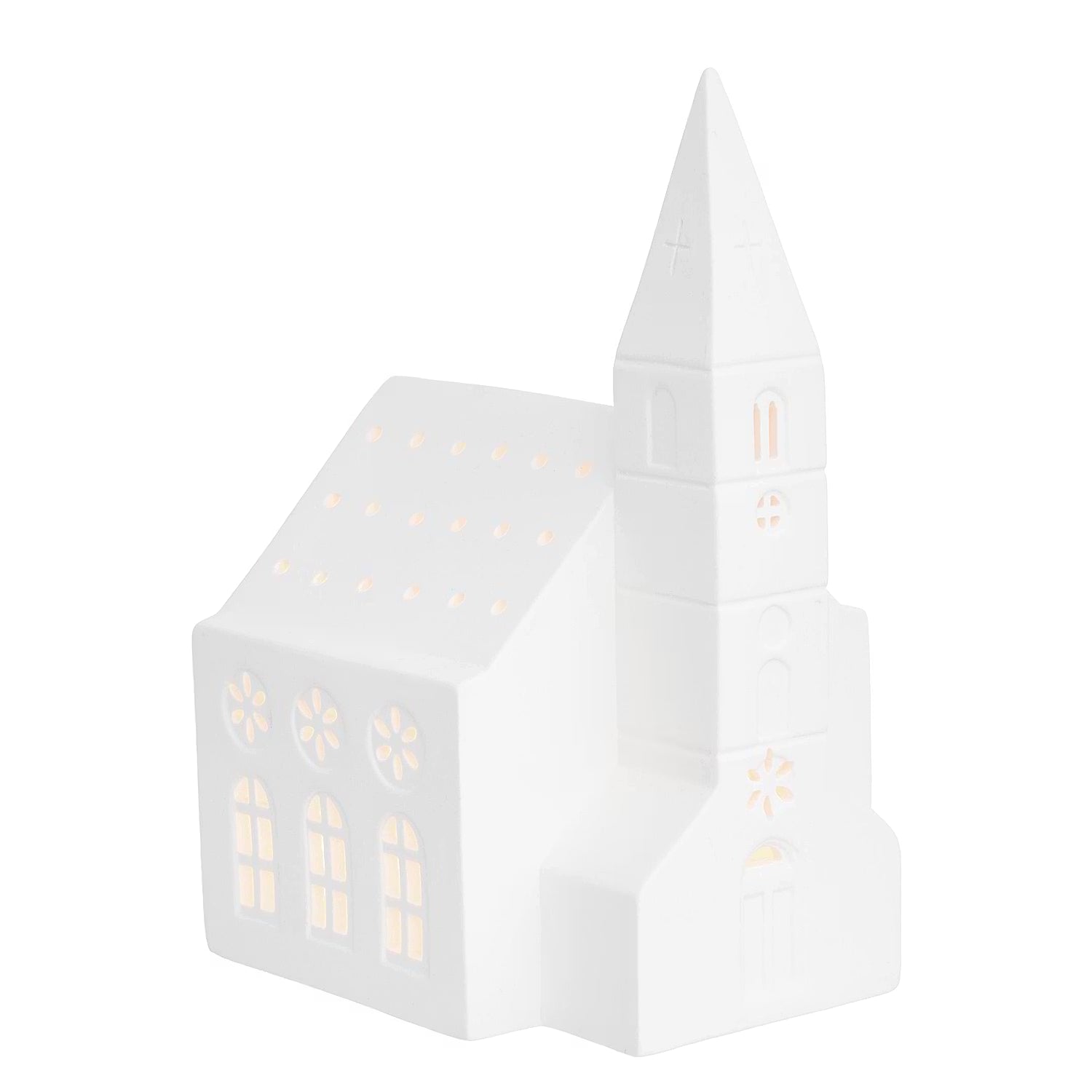 WHITE CHRISTMAS Teelichthaus Kirche