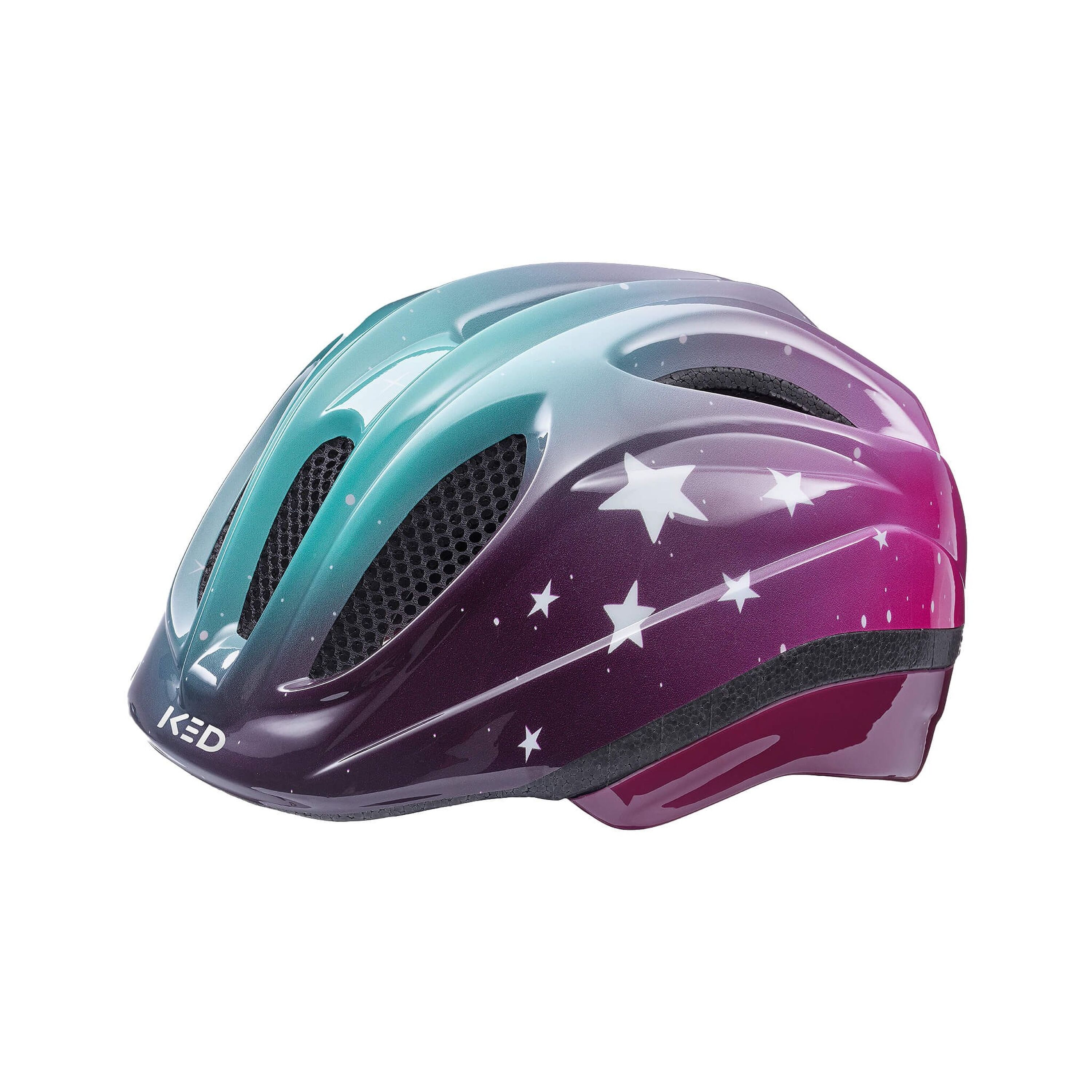 KED KinderhelmMEGGY II TREND Stars, Pink Aqua Glossy