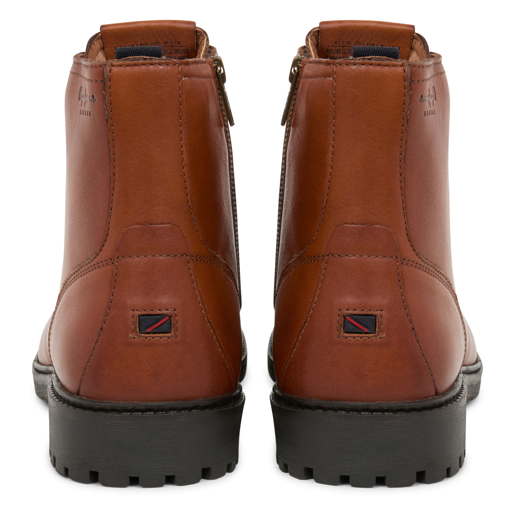 FRED LAND - Boots crantées en cuir| Marron