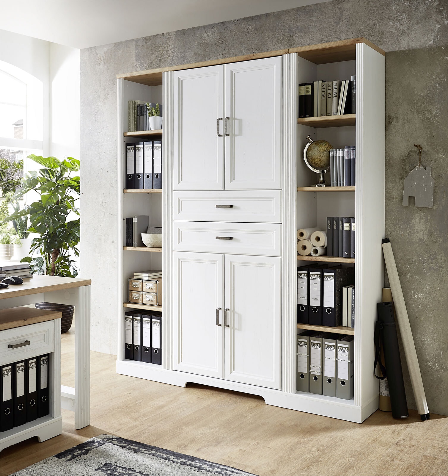 Regal Jasmin Pinie hell-Dekor/Artisan Eiche-Dekor 43x204x38 cm