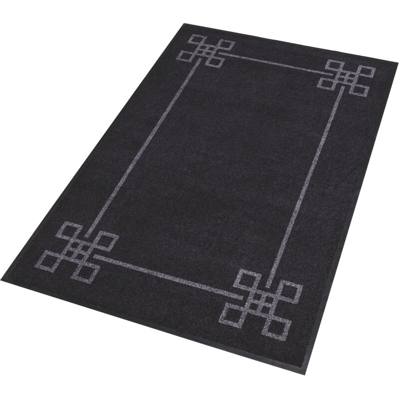 Tapis d'entrée déco, noir