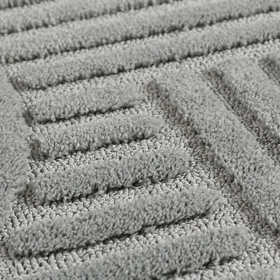 Modern Japandi Vloerkleed - Grijs - Boho Scandinavisch - 200x290 cm Laagpolig