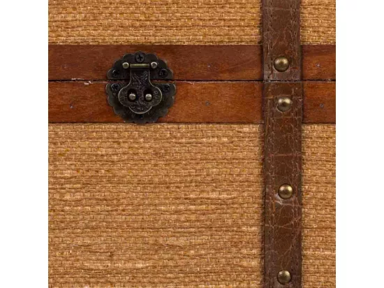 Coffre en bois marron 43x23x22