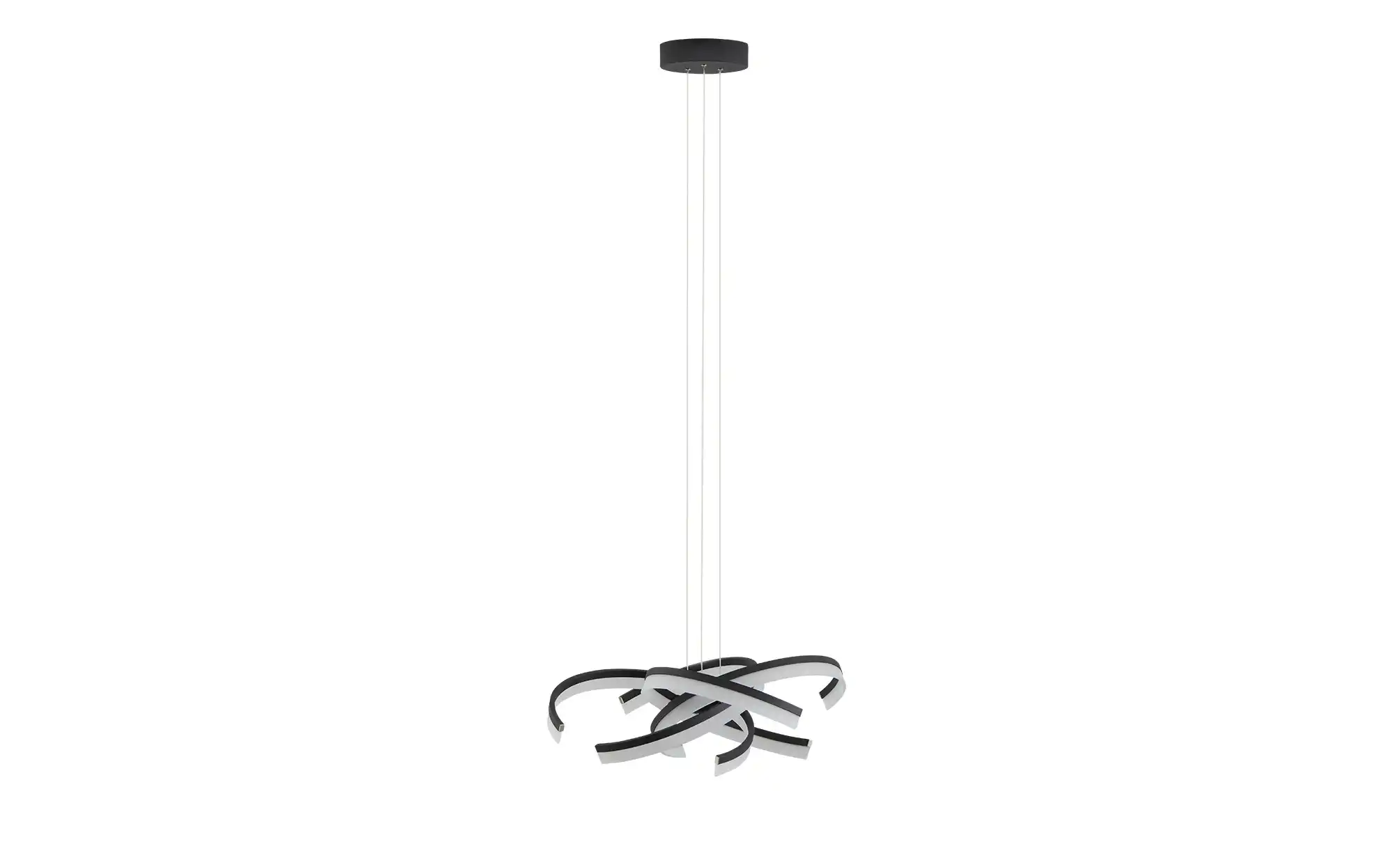 Fischer-Honsel LED-Pendelleuchte, Leuchtelemente verdreht sandschwarz