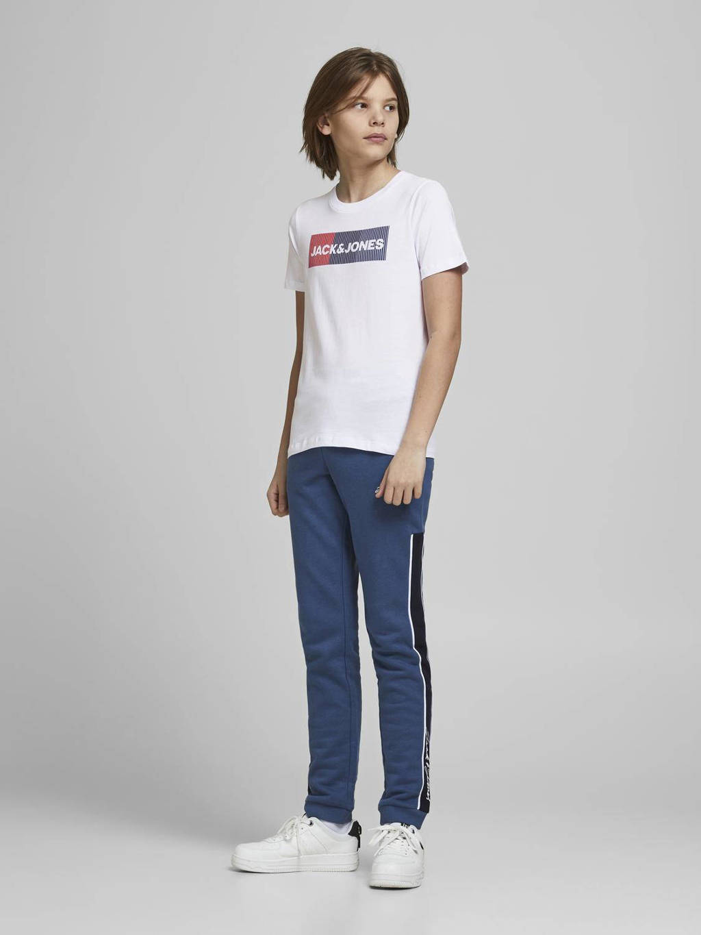 JACK & JONES T-shirt JJECORP met logo wit