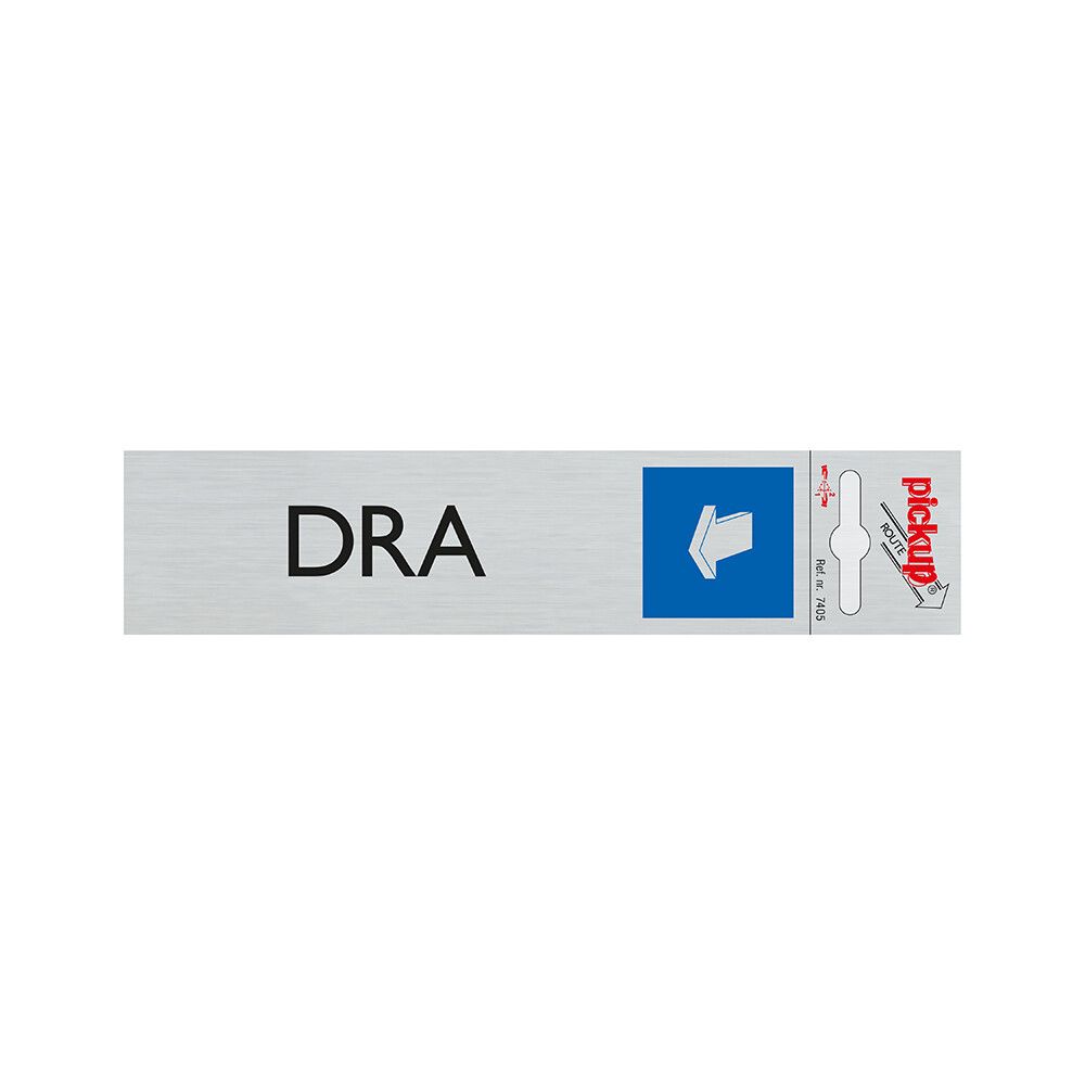 SKILT PICKUP DRA ALU 165 X 44 MM