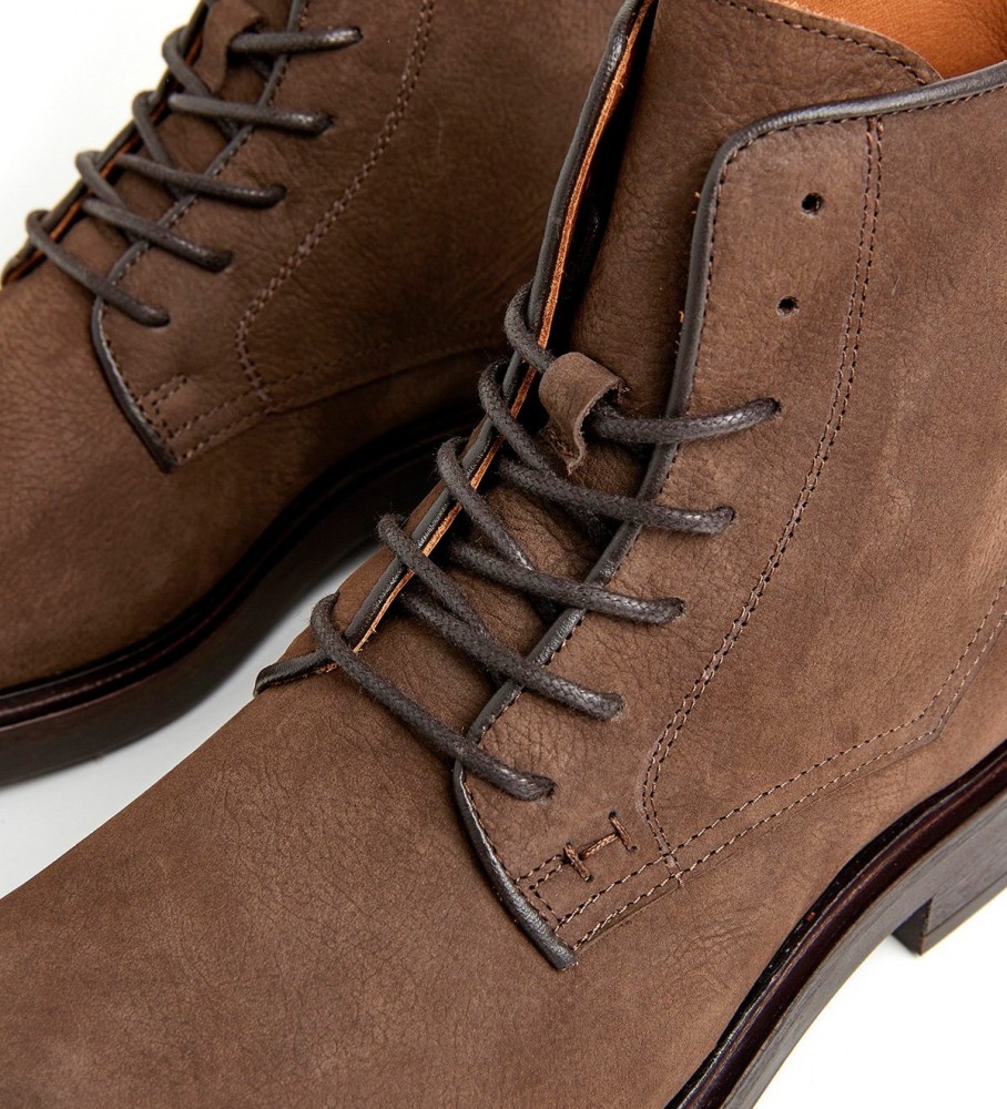 Botas de tornozelo Hackett Egmont Smart em couro marrom