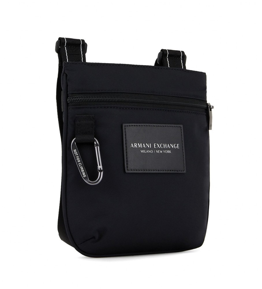 Bolsa de ombro Armani Exchange em nylon preto