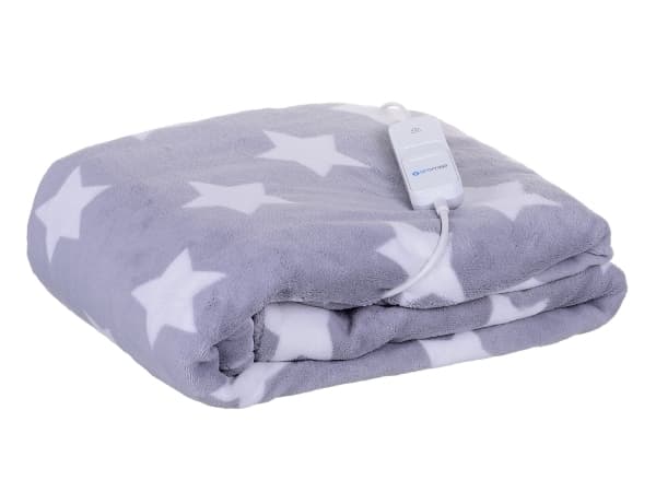 Oromed Stort fleece varmeteppe 130x180 cm med stjerner