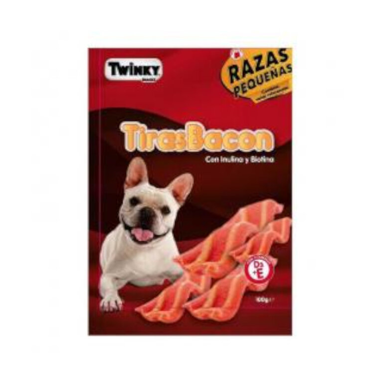 Tiras de bacon Twinky para cães de raças pequenas