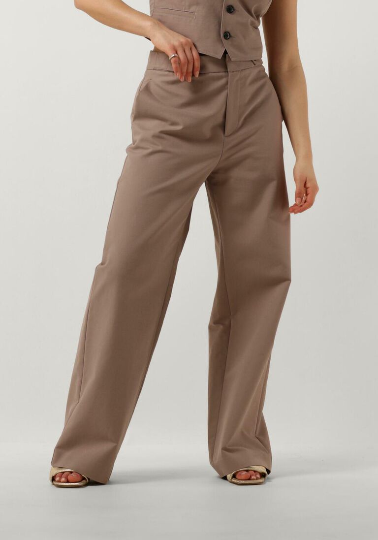 VANILIA bruine vanilia pantalon straight soft touch