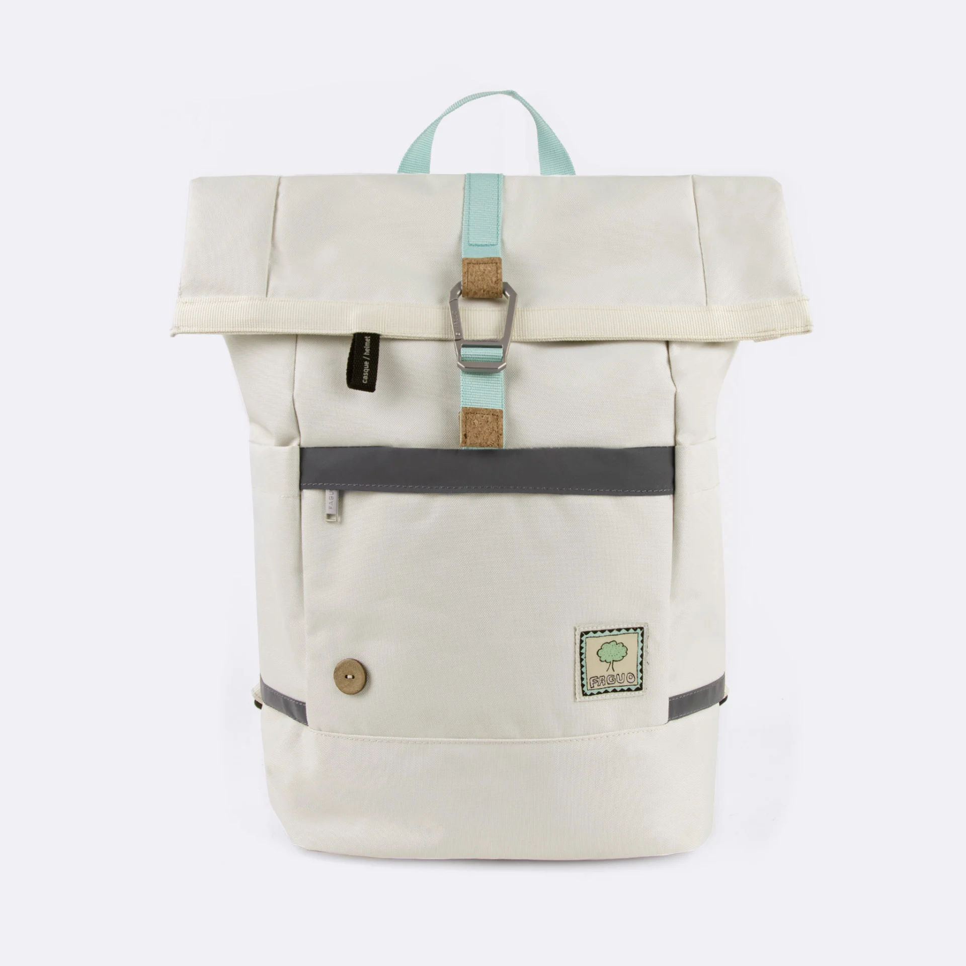 Sac à dos écru vegan polyester recyclé - modèle cycling medium