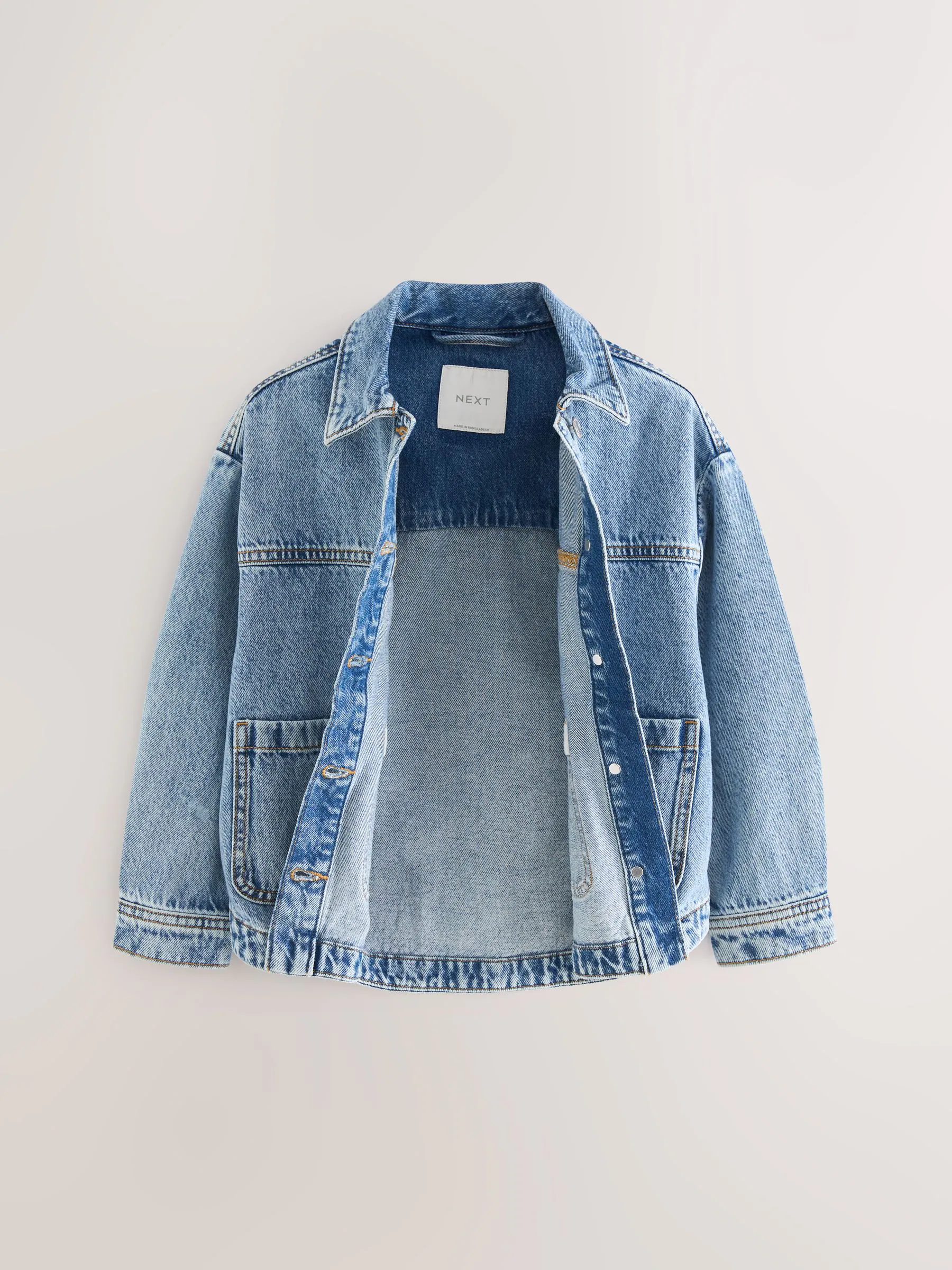 Normaal blauw - Denim shacket (3-16 jr)