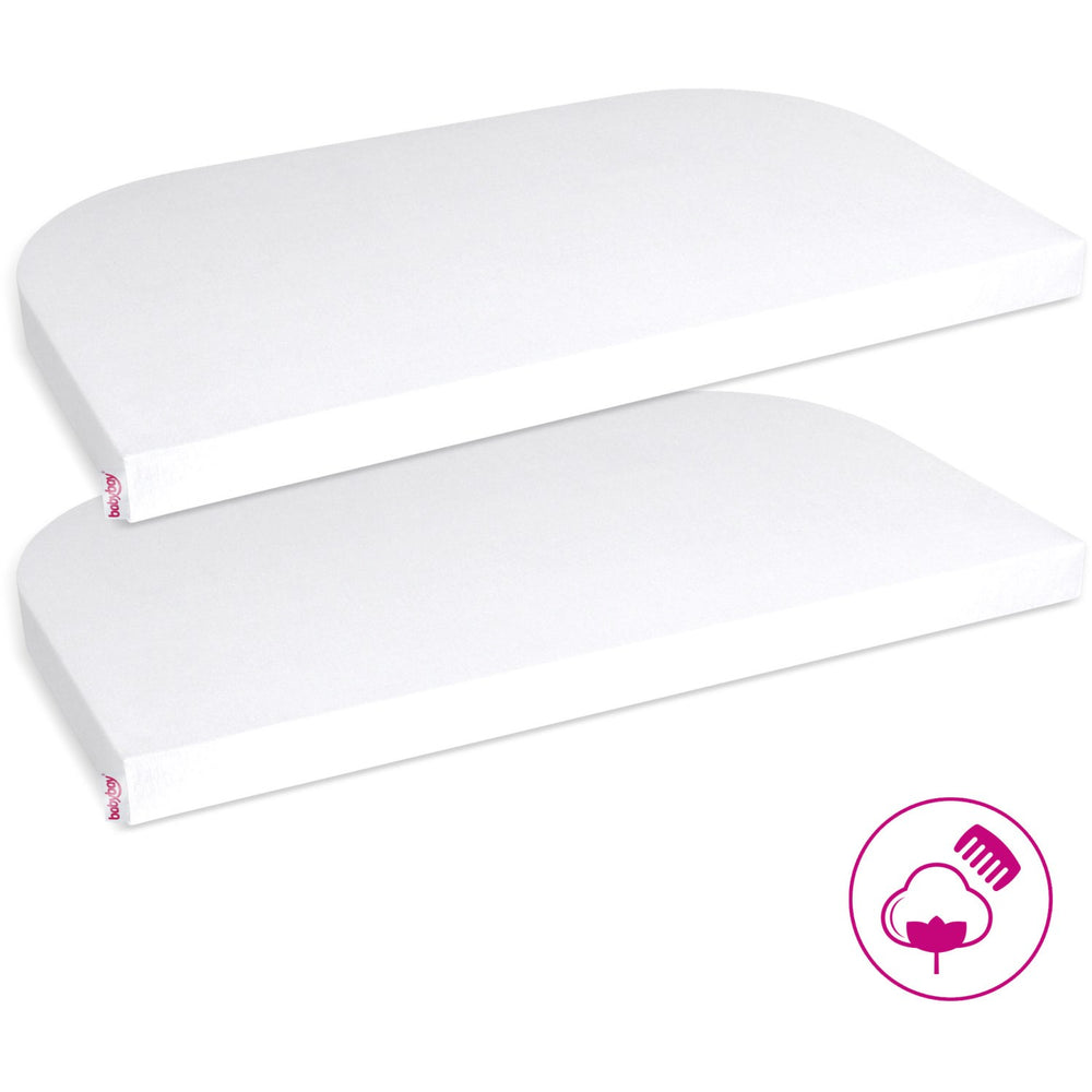 Køb babybay® White Jersey Cover Deluxe Lagen 2-Pak Maxi, Midi, Boxspring, Comfort Og Comfort Plus